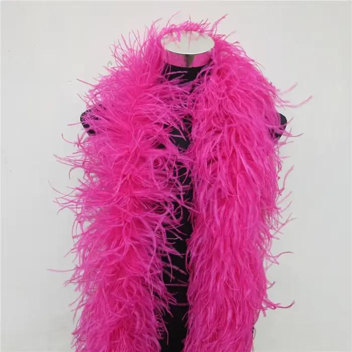 YY-tesco-Jupe Boa en plumes d'autruche, Costumes de garniture pour la fête, Châle, Artisanat, Boa en plumes de rose dans les décorations de mariage, 2 mètres, 2006