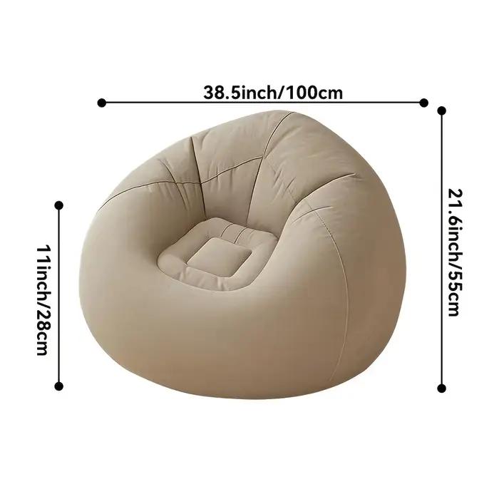 Chaise longue gonflable d'extérieur en polypropylène durable, avec pompe à air, pliable, gonflage rapide, siège confortable pour patios, plages, voyages