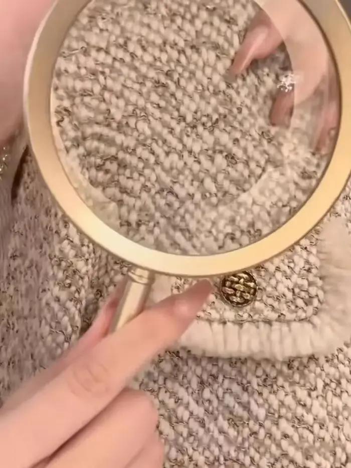 Veste en tweed à manches longues et mini jupe taille haute pour femmes