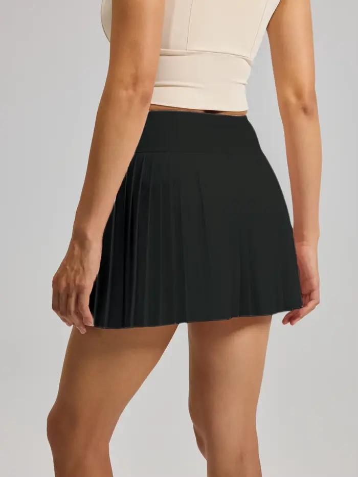 Jupe de tennis plissée pour femme avec short intégré