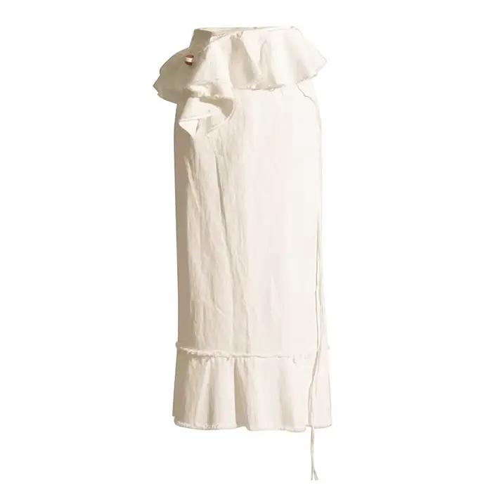 Jupe buste longue taille haute à lacets pour femmes
