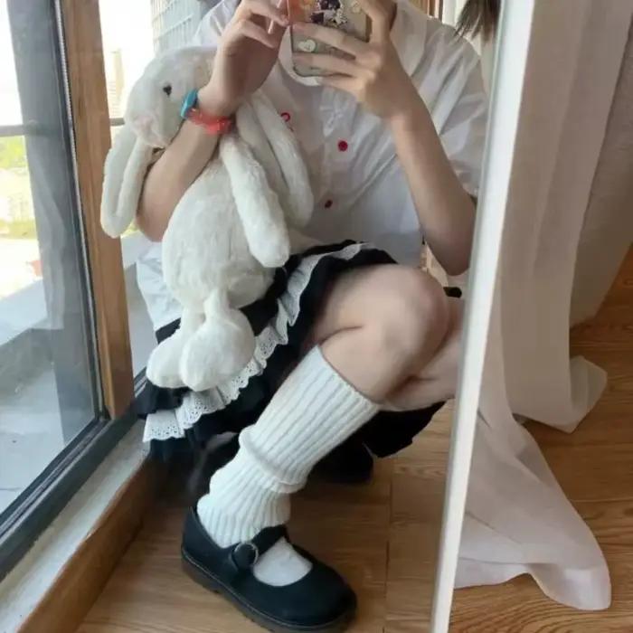 Nouveau Kawaii Style japonais jupe femmes étudiant a-ligne plissée dentelle Mini