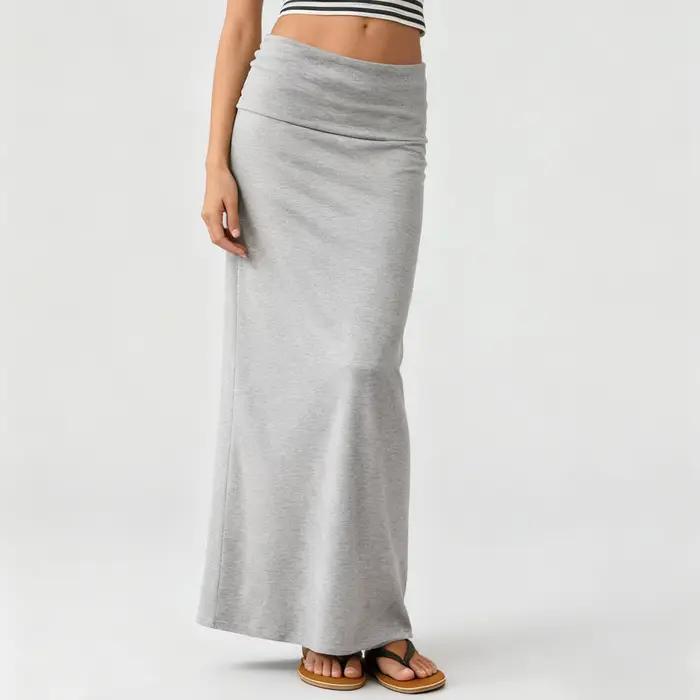 Jupe droite en polyester décontractée couleur unie pour femme style Y2K streetwear office soirée