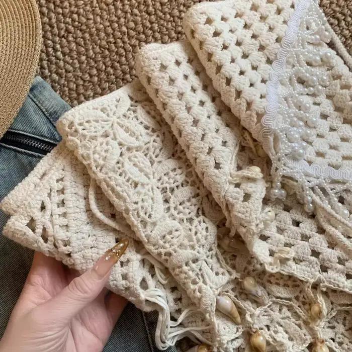 Jupe En Crochet À Franges Y2K Style Streetwear Multifonctionnelle Asymétrique Polyester Coton Occasions Printemps Soirées Plage Vivastreet