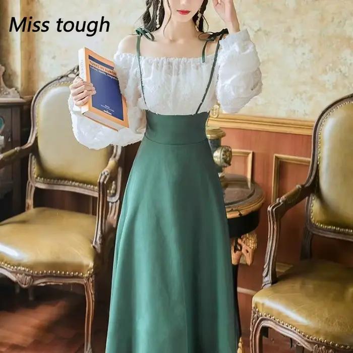 Jupe longue Miss Tough bas de Lolita style vintage Y2K pour femmes ajustée chic et confortable pour occasions spéciales et cosplay