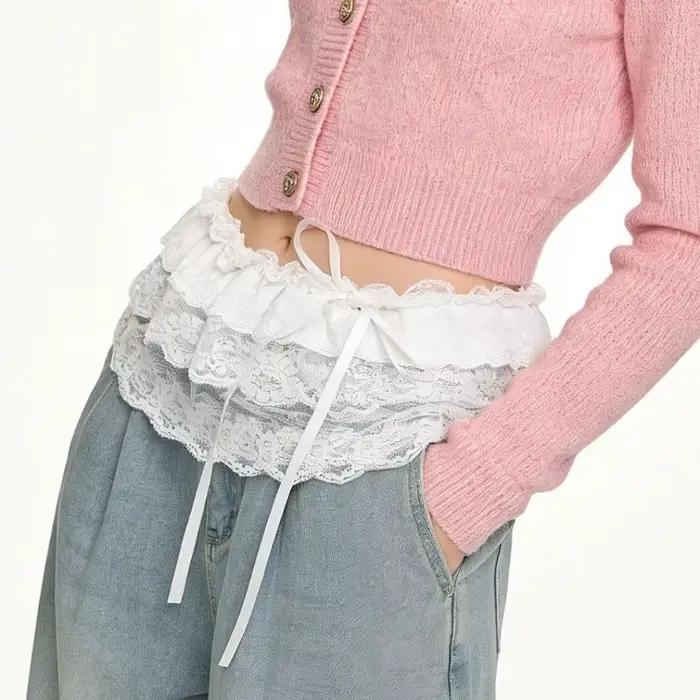 Mini-jupes élégantes en dentelle de style balletcore
