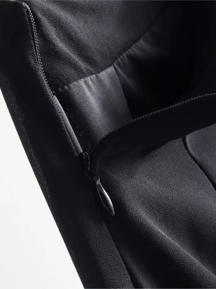 ZUZK asymétrique en mousseline de soie Fi queue jupe nouvel été dame courte a-ligne