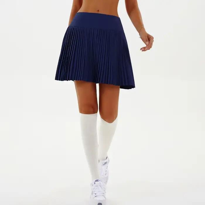 Femmes jupes de Tennis plissées sport taille haute Yoga Fitness jupe courte Gym Golf coupe ajustée Mini