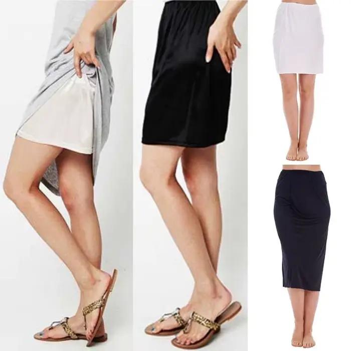 Jupon en polyester pour sous-jupe satiné pour femmes, robes, mariages et événements quotidiens, blanc, noir, vert, élégance et confort