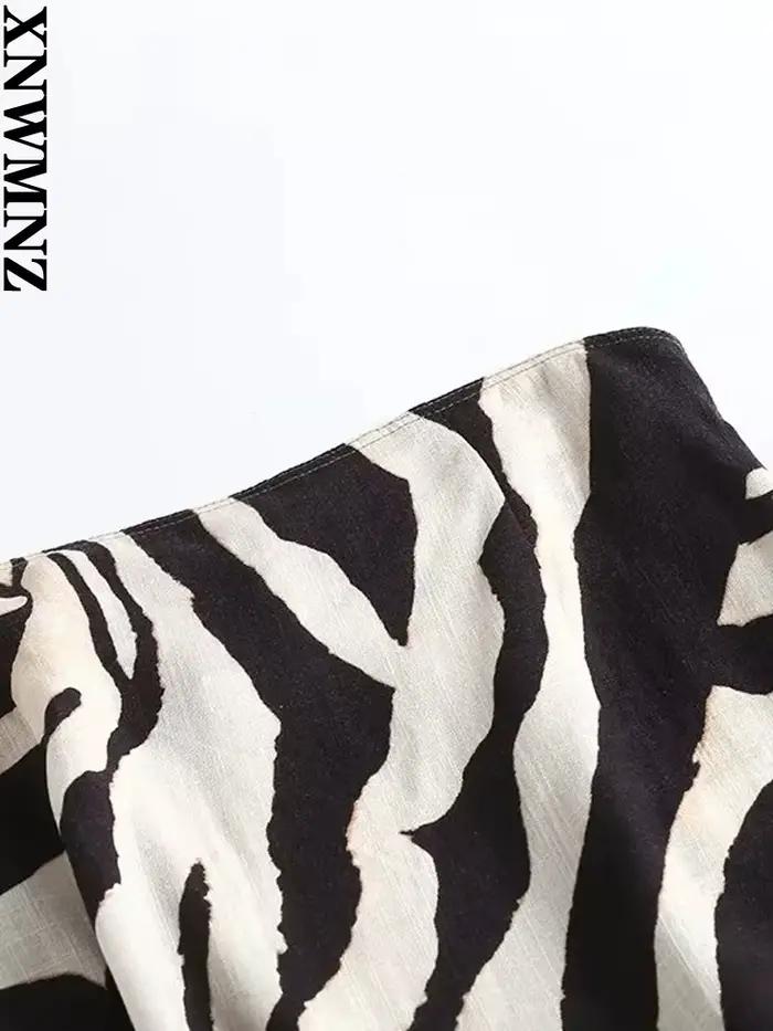 XNWMNZ – jupe fendue en lin mélangé pour femmes
