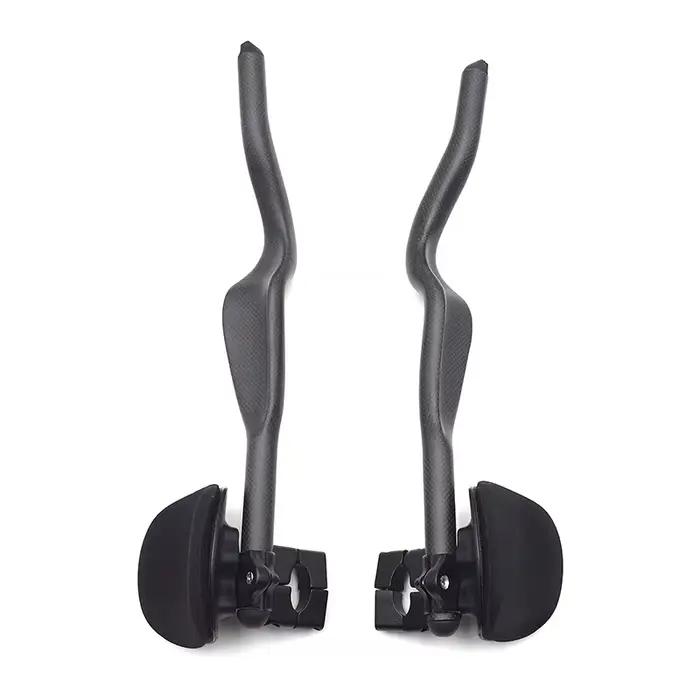 Vélo de route Triathlon temps d'essai 3K repose-vélo entièrement en carbone guidon TT 35 ° Pour extension de guidon Aero avec clip