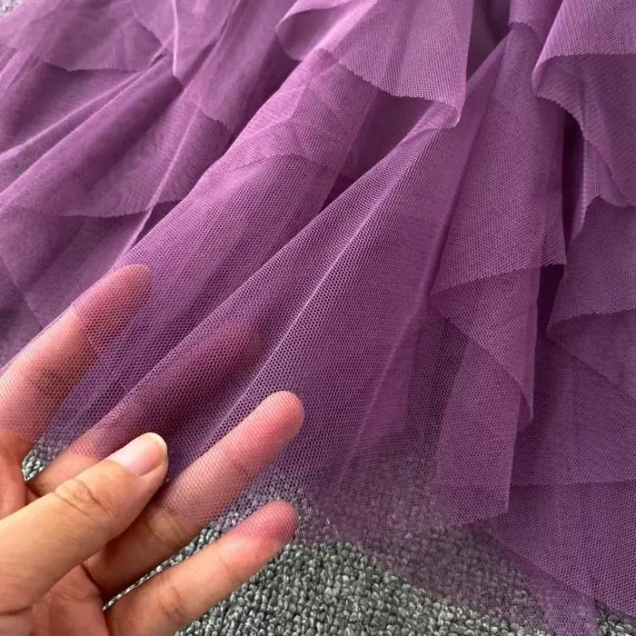 Kawaii Tulle jupe pour femmes maille irrégulière a-ligne Faldas Ajustadas femme Mini