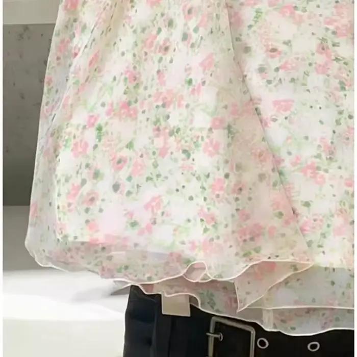 Nouvelle jupe mini à imprimé floral d'été pour femme
