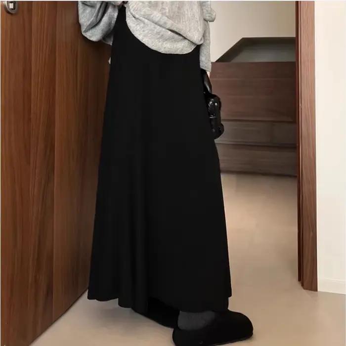 Jupe de maternité Printemps-Automne 2026 Taille haute élégante polyvalente longue