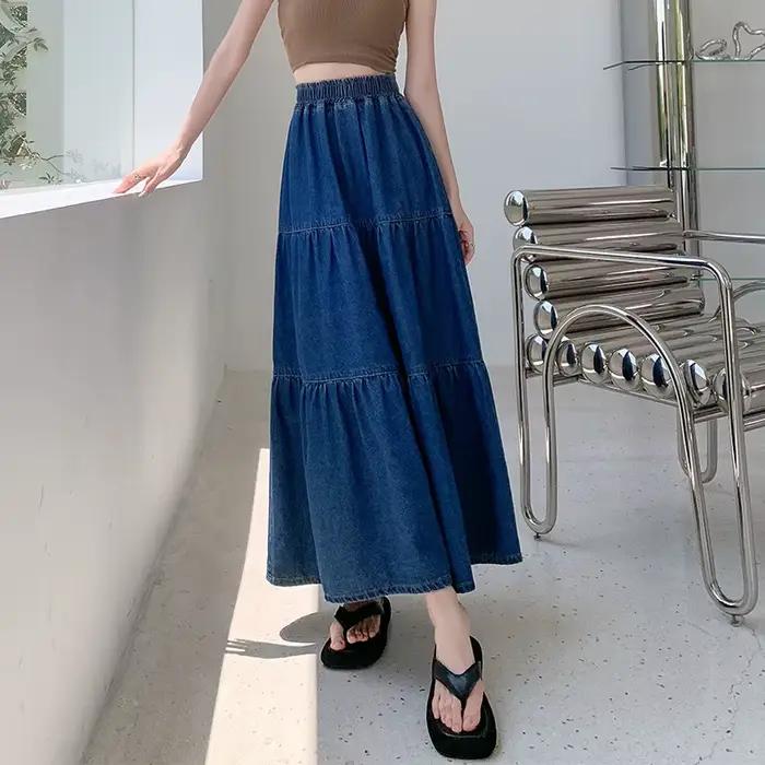 Jupe en jean pour femme, taille élastique, collection automne 2026