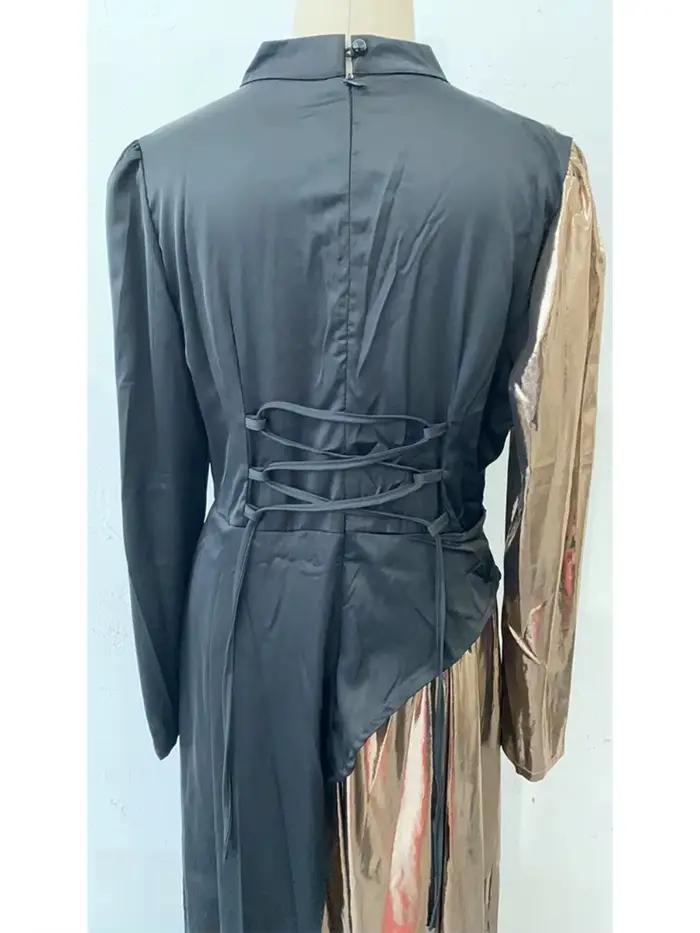 Robe de soirée longue ligne asymétrique, à la mode, encolure haute, robe de bal, célébrité, vêtements de Cocktail pour femmes, en Stock, S-2XL