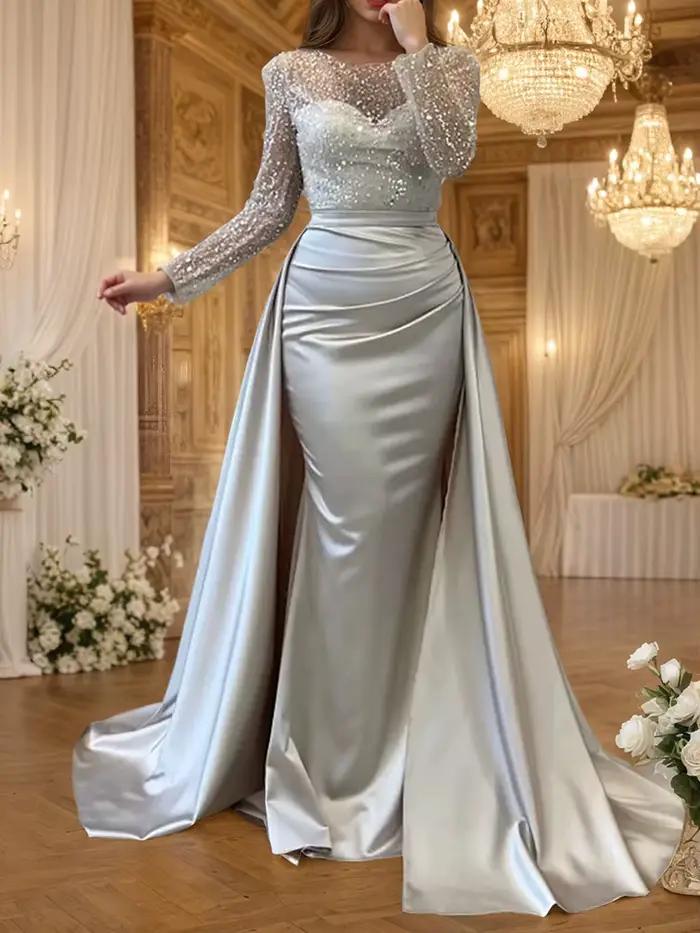 Robe de soirée glamour à paillettes pour femmes