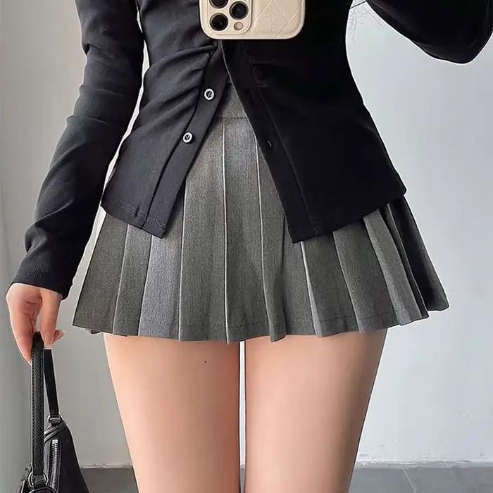 ZOpastel-Mini jupe plissée avec short pour femme