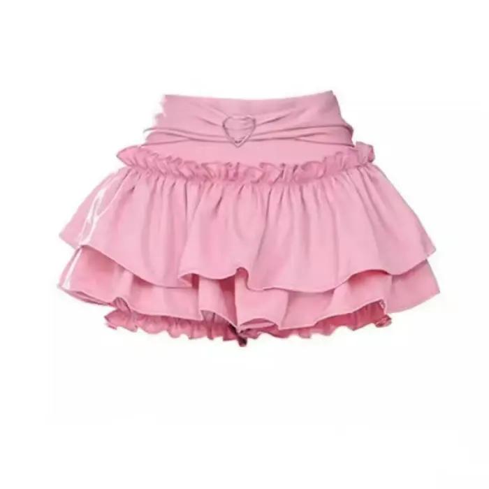 Jupes Femme à Volants Coupe Trapèze Taille Haute Design Chic Unique Mode Coréenne Streetwear Gothique Été Tendance Y2K