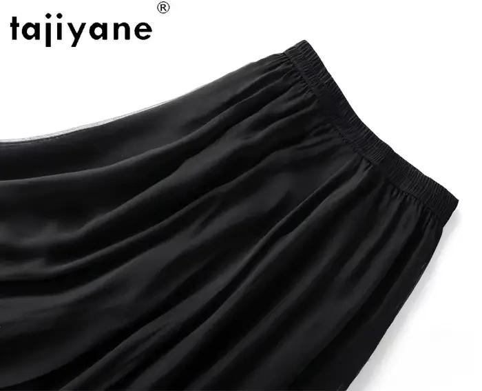 TAJIYANE 100% jupe en soie de mûrier mode jupes longues noires nouveautés