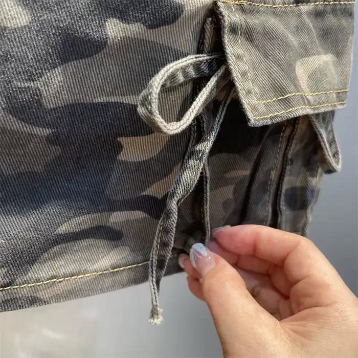 Mini Jupe Cargo En Denim Pour Femmes Avec Poches Latérales Et Nœud Décoratif Style Y2K Occasions Spéciales Hanches Ronde