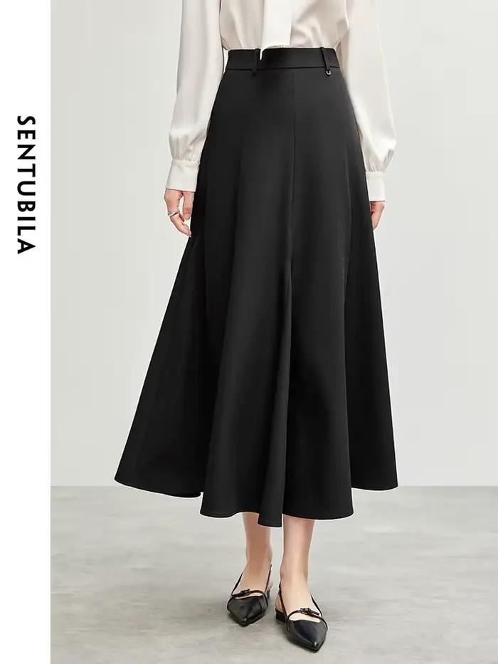 Jupe longue queue de poisson noire SENTUBILA pour femme