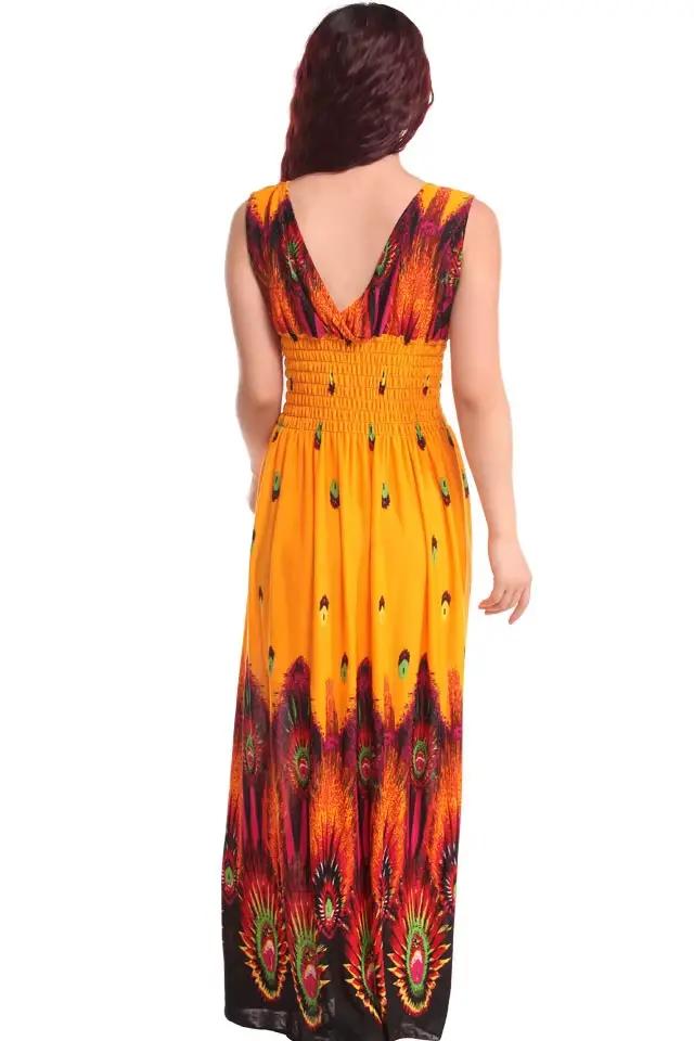 Tunique de plage Boho élégante pour femme, robe d'été longue, grande taille, sexy, robe d'été, bleue, grande, grande, vêtements d'été, 2024