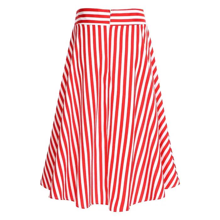 Jupe trapèze rayée intemporelle pour femmes adultes