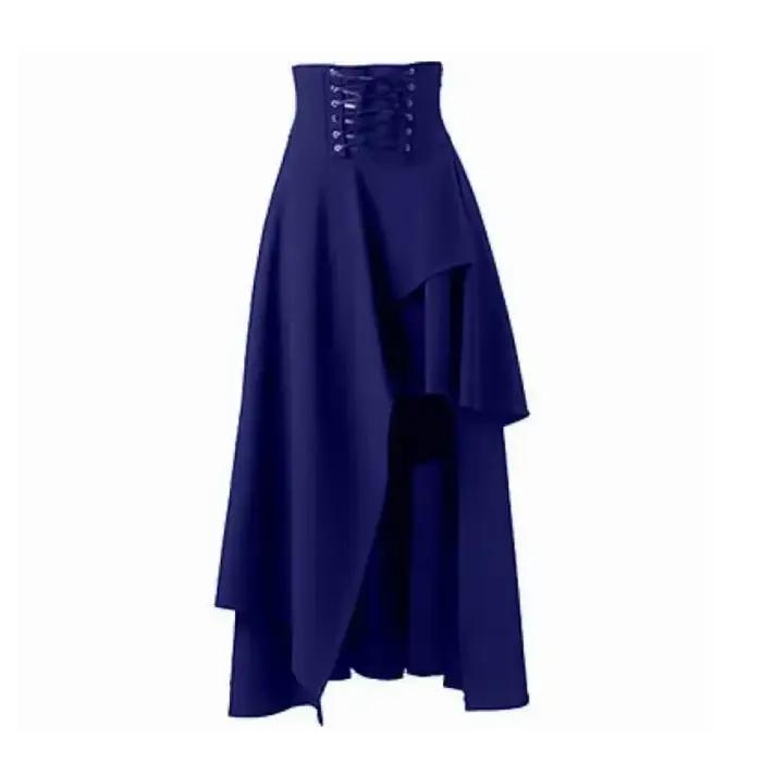 Mode femmes jupes irrégulières longue Steampunk gothique vêtements Vintage soirée coton tempérament 2025 femme jupe noir