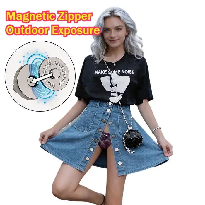 Jupes d'extérieur pour femme avec bouton magnétique pour un décollement facile