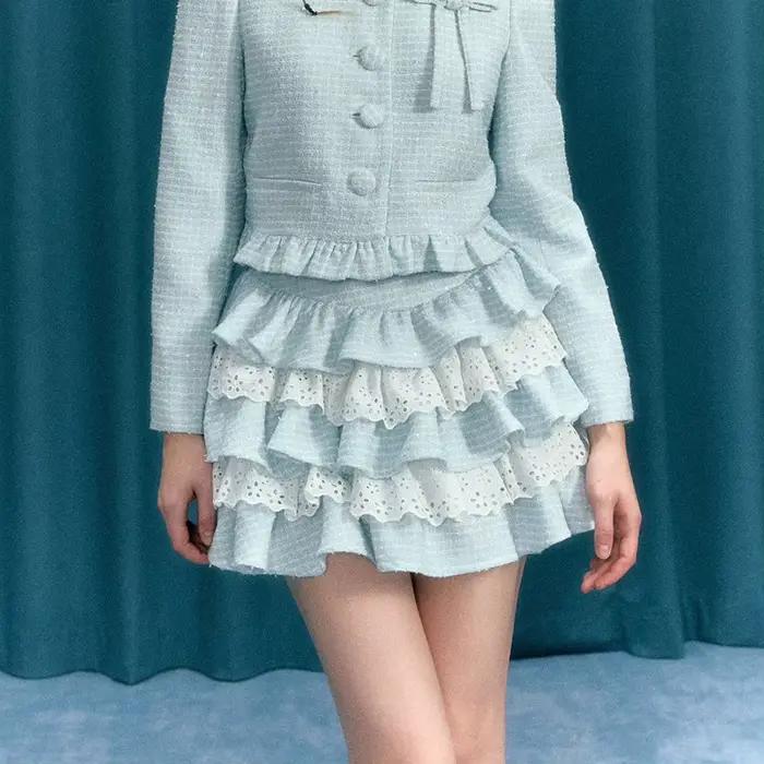 Gaono Lolita Kawaii jupe femmes adolescente douce mignonne à volants couches Mini