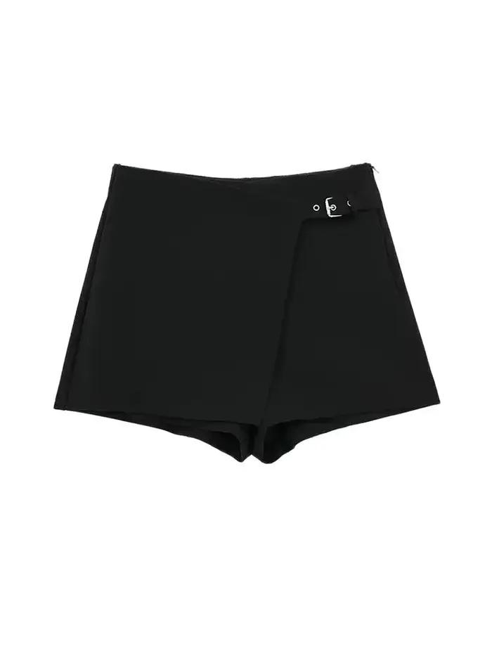 Jupes courtes asymétriques avec languette pour femmes