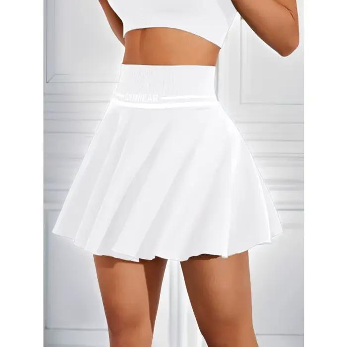 Jupe courte de Tennis à Badminton en tricot sans couture pour femmes