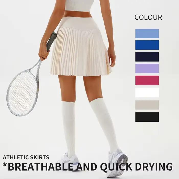 Femmes jupes de Tennis plissées sport taille haute Yoga Fitness jupe courte Gym Golf coupe ajustée Mini
