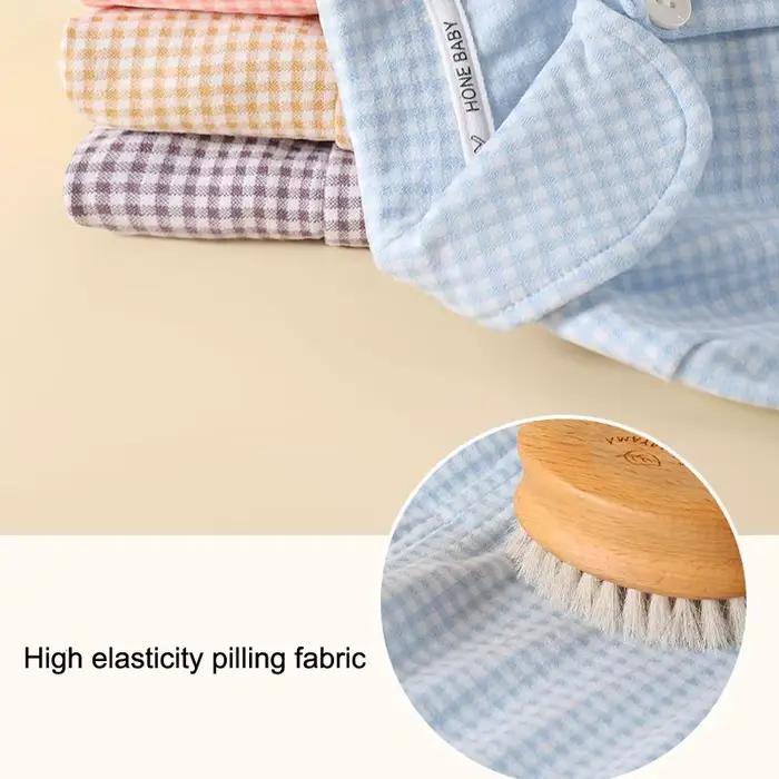 Ensemble pyjama à manches longues pour enfants, vêtements de nuit classiques à carreaux pour garçons et filles, ponçage, haut et bas respirants, vêtements pour enfants