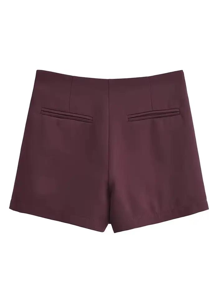 TFMLN nouveau printemps femmes solide jupe mode casual côté fermeture éclair Mini Shorts jupes Vintage taille haute