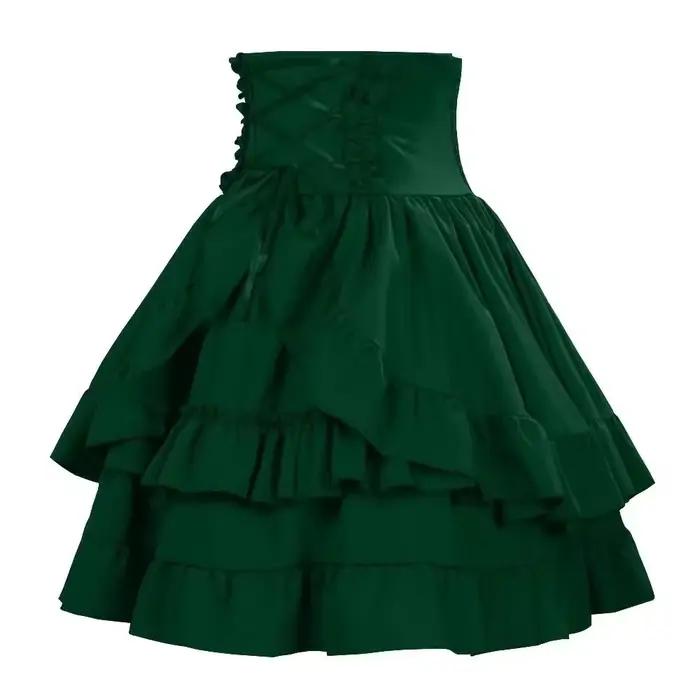 Jupe mi-longue Y2K Gothique Lolita Vintage pour femme