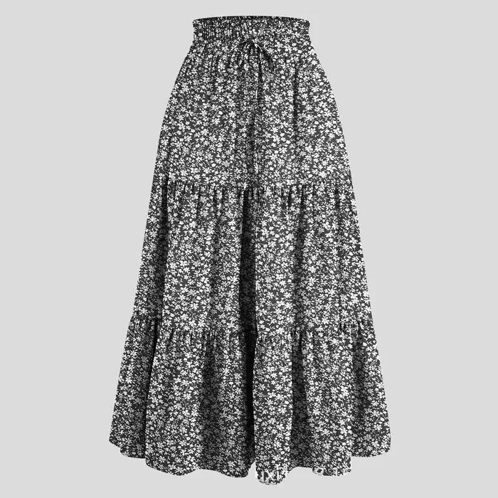 Jupe BoHEME Imprimee Florale Polyvalente Pour Femmes Occasions Speciales Etete De Plage Leger Et Elegante
