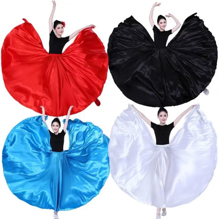 Jupe de performance en satin monochrome avec taille élastique
