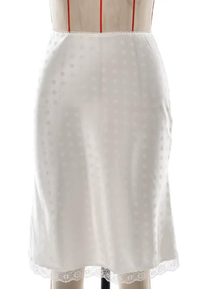 Jupe Courte Femme JULISSA MO Patchwork Dentelle Imprimée Pois Taille Haute Coupe Évasée Blanche Nouvelle Collection Printemps Décontractée Soirée Streetwear 2026