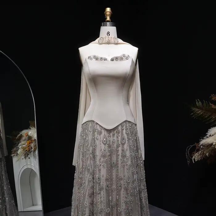 Robe de soirée longue de luxe verte Sharon Said
