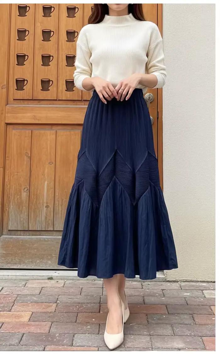 Jupe tulipe taille haute avec taille élastique pour femme