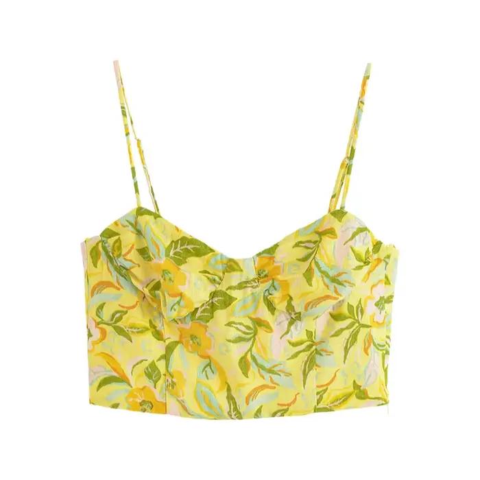 Ensemble haut et jupe taille haute coupe ajustée avec bretelles