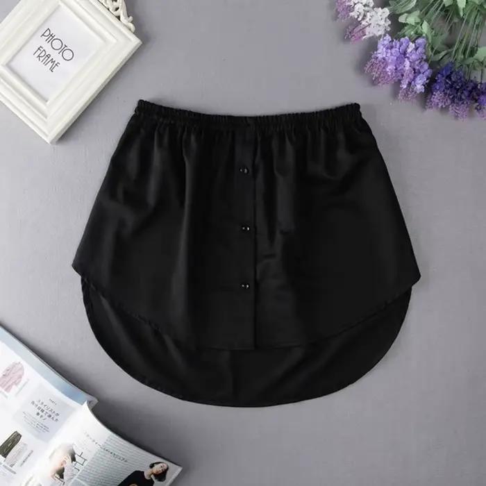 Sous-jupe détachable pour femmes, fausse chemise, jupe irrégulière, chemisier à queue, extension en coton, faux ourlet, Mini jupe, faux ourlet, 6 tailles
