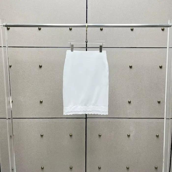 Jupe crayon moulante en mélange coton et lin pour femme