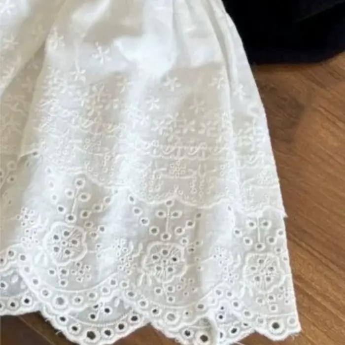 Jupe en dentelle florale en coton pour bébés filles, vêtements de princesse pour tout-petits, vêtements en couches solides pour enfants, 3 à 10 ans, mode