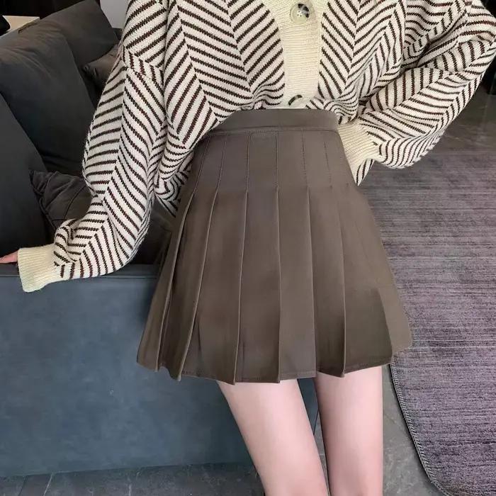 Sans short mode coréenne jupe d'été sans doublure a-ligne pour les femmes Vintage Mini