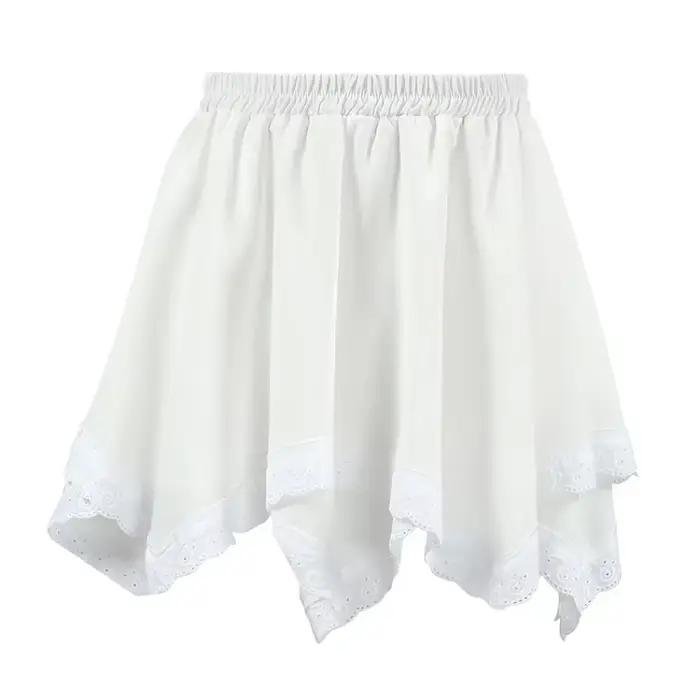 Jupe midi en dentelle tendance et polyvalente avec un design élégant