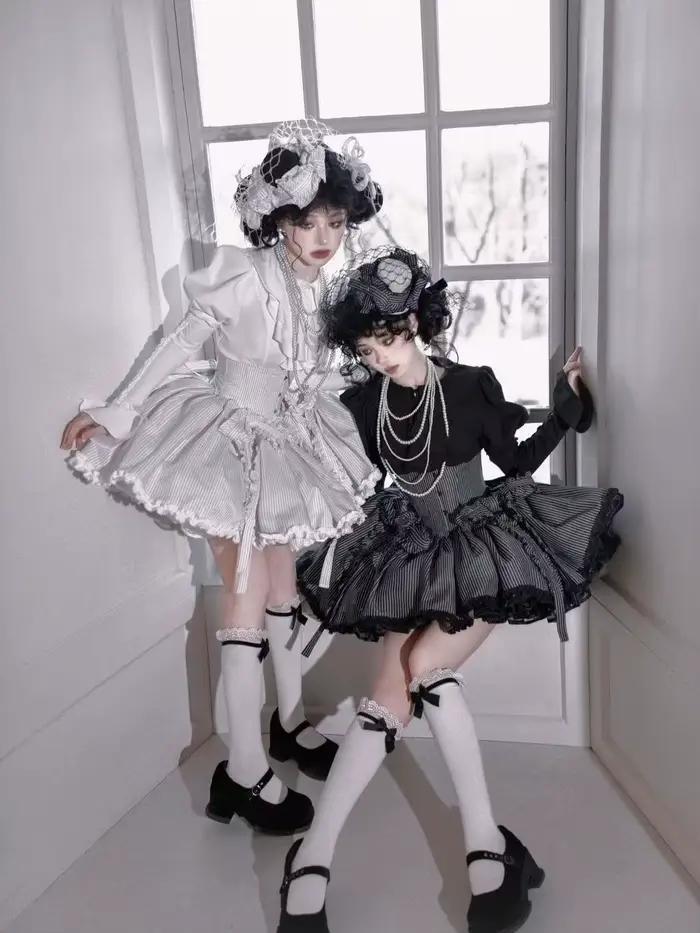 Jupe Lolita de Style gothique noir foncé pour femmes d'âge moyen européennes, jupe Design dénudée pour filles, Costume de Cosplay d'événement d'halloween
