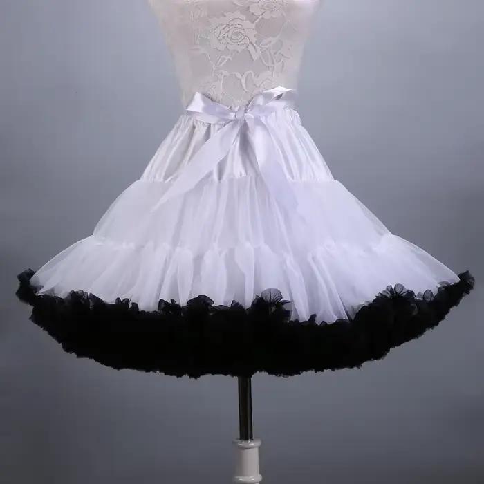Nouveau Adulte courte Tulle Pettiskirt coloré Tutu Jupe Crinoline Jupon Saia pour les femmes